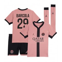 Camisa de Futebol Paris Saint-Germain Bradley Barcola #29 Equipamento Alternativo Infantil 2024-25 Manga Curta (+ Calças curtas)